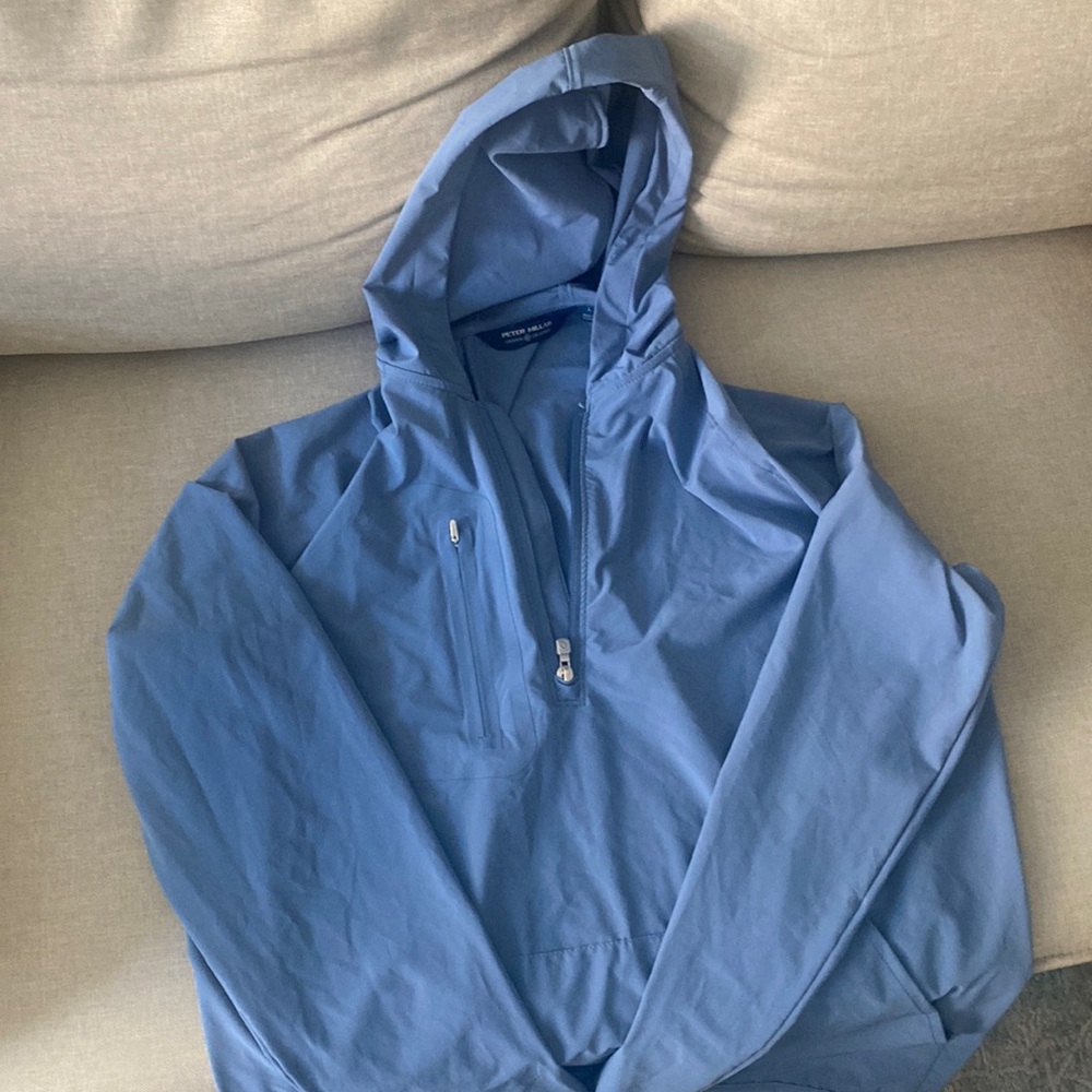 Peter Millar Crown Crafted, blue mens half zip.